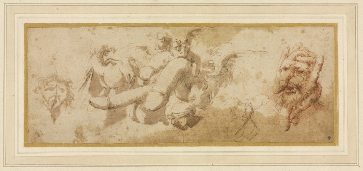 Sheet of Satirical Studies (Amorini Riding Phalli)
