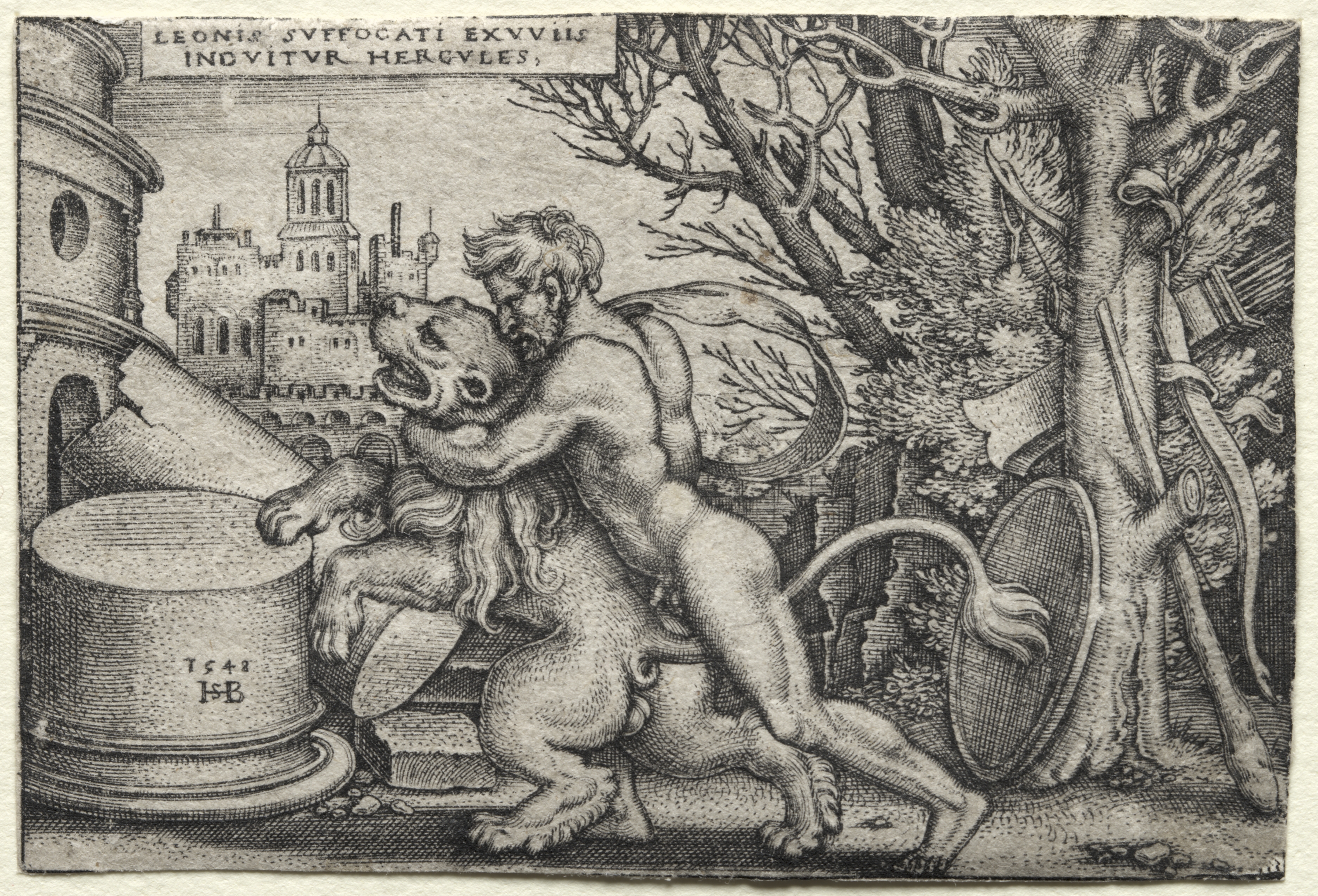 The Labors of Hercules: Hercules Strangling the Nemean Lion