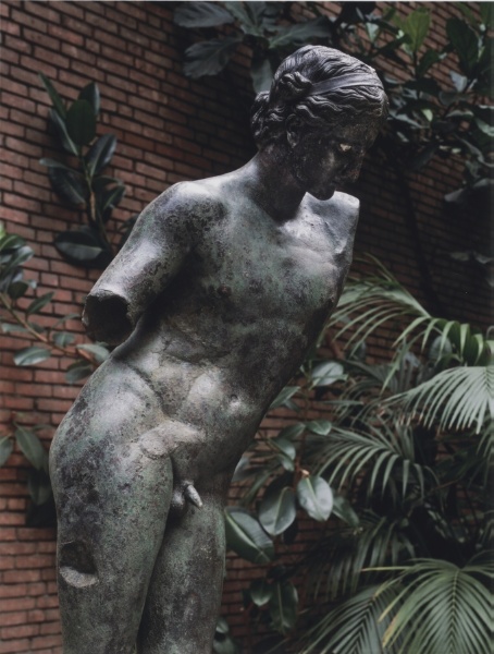Greek Bronze in the Interior Garden Court