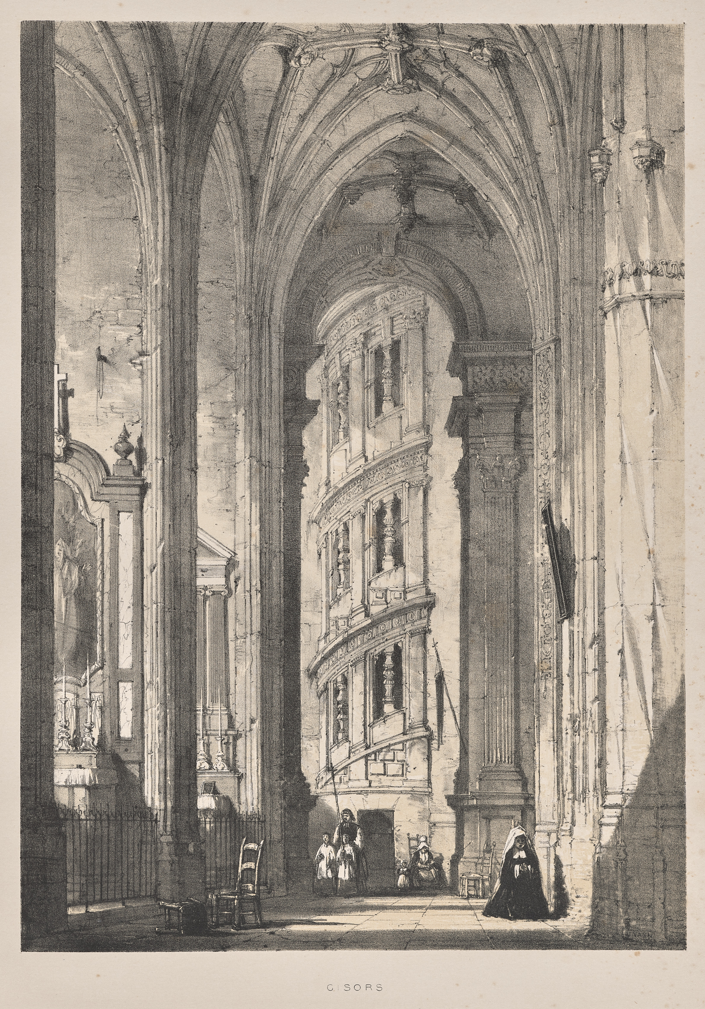 Architecture of the Middle Ages:  Church of St. Gisors, Interior