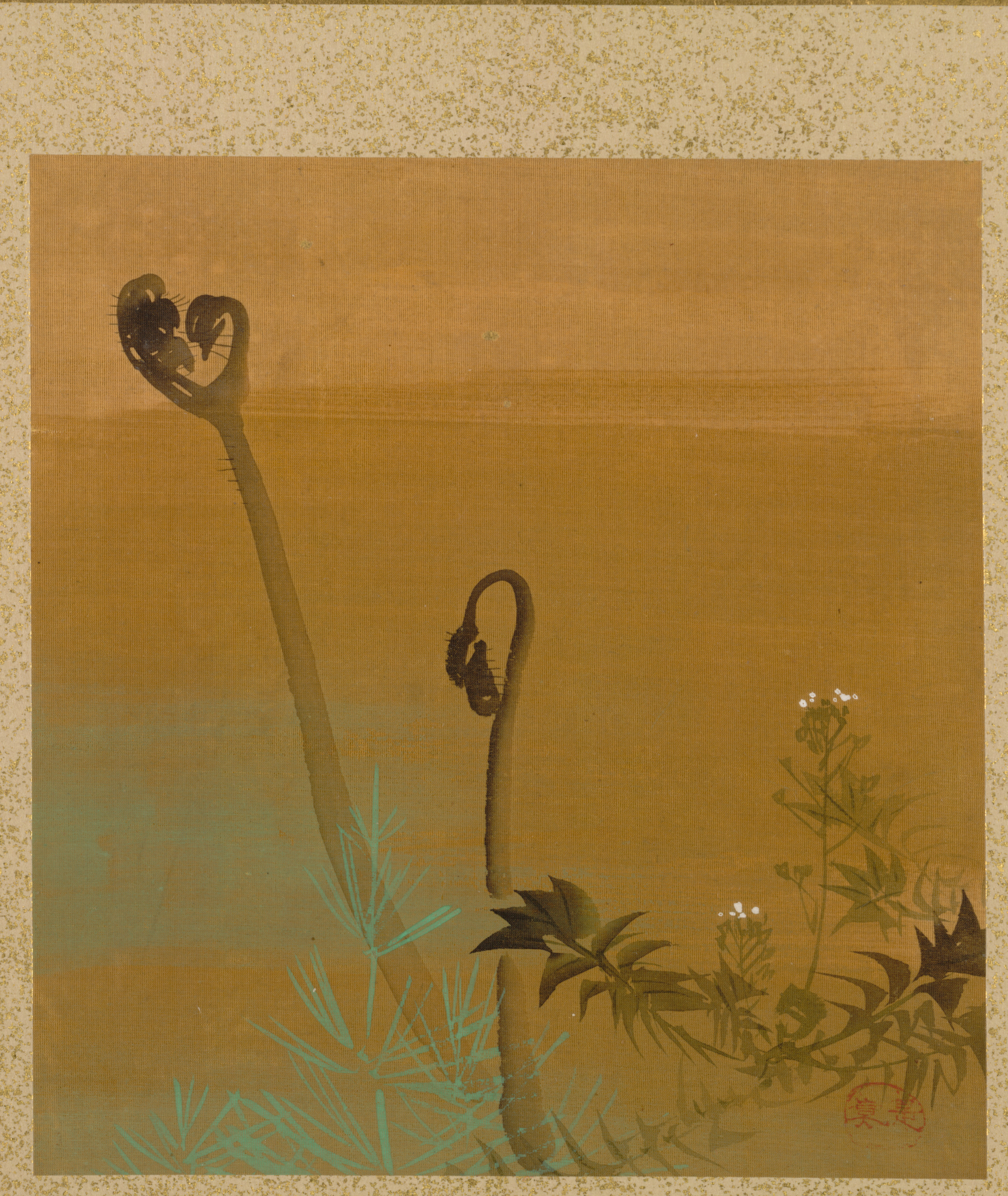 New Ferns from Album of Paintings by the Venerable Zeshin