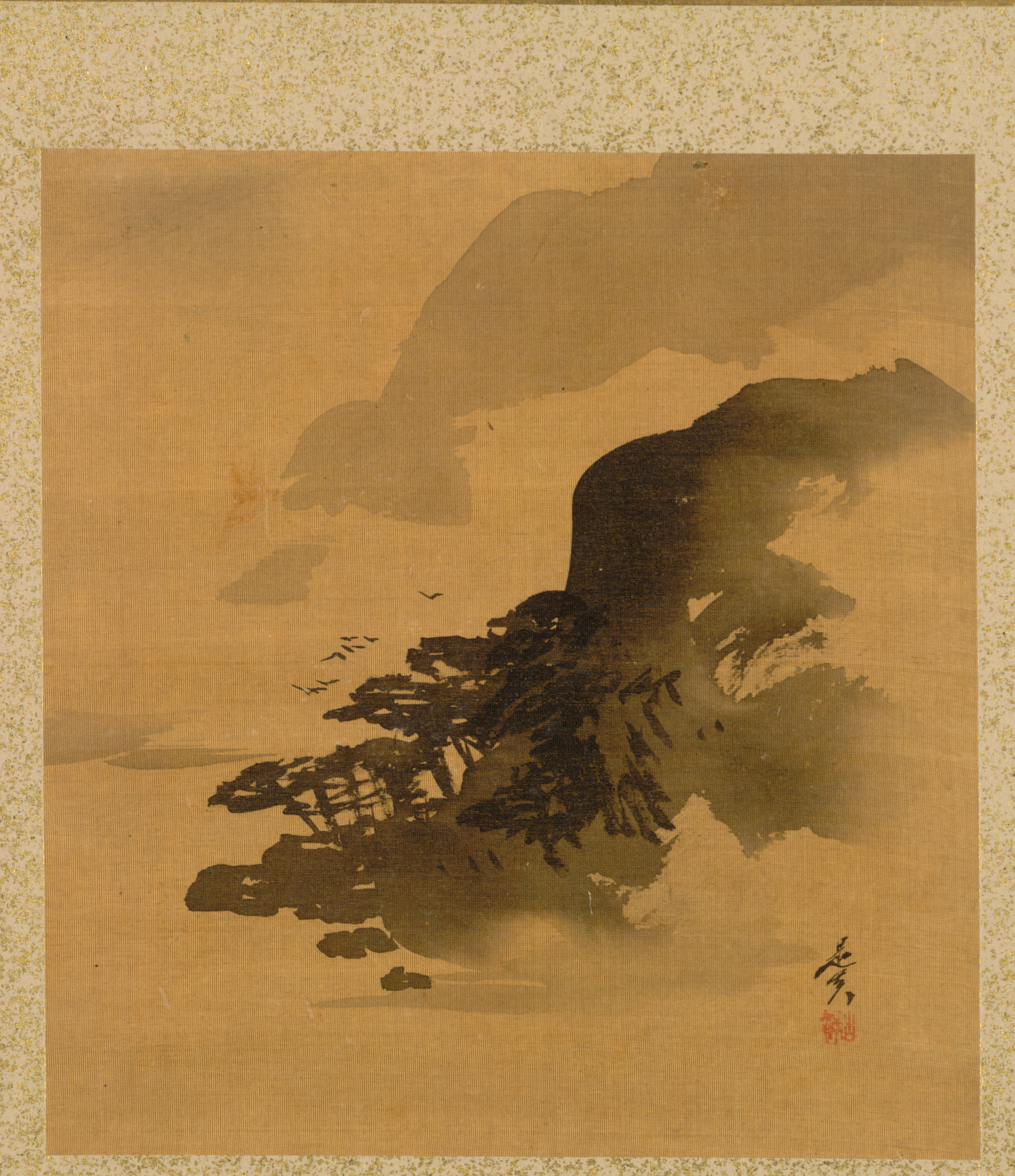 Shoreline with Birds from Album of Paintings by the Venerable Zeshin