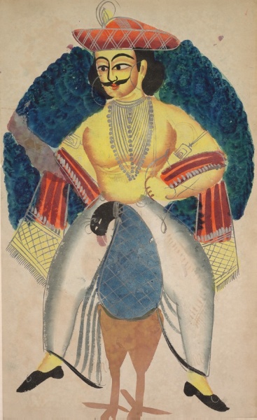 Kartikeya, from a Kalighat album