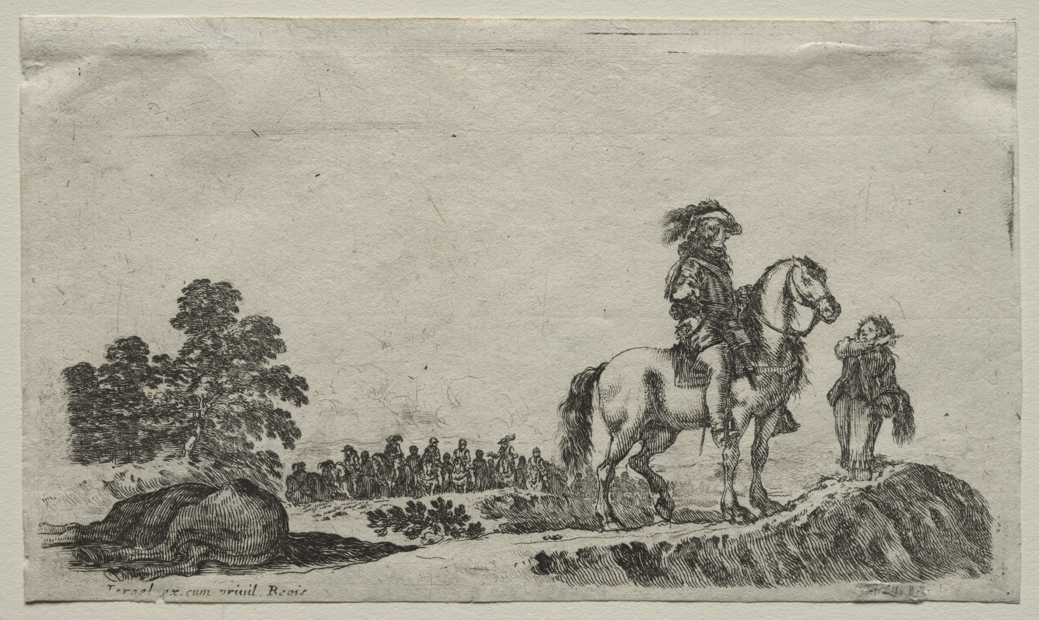 Various Figures and Landscapes:  A Lost Horseman Enquiring the Way