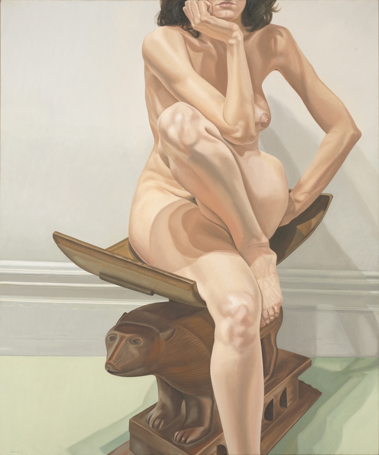 Female Model on African Stool, Philip Pearlstein, 1976