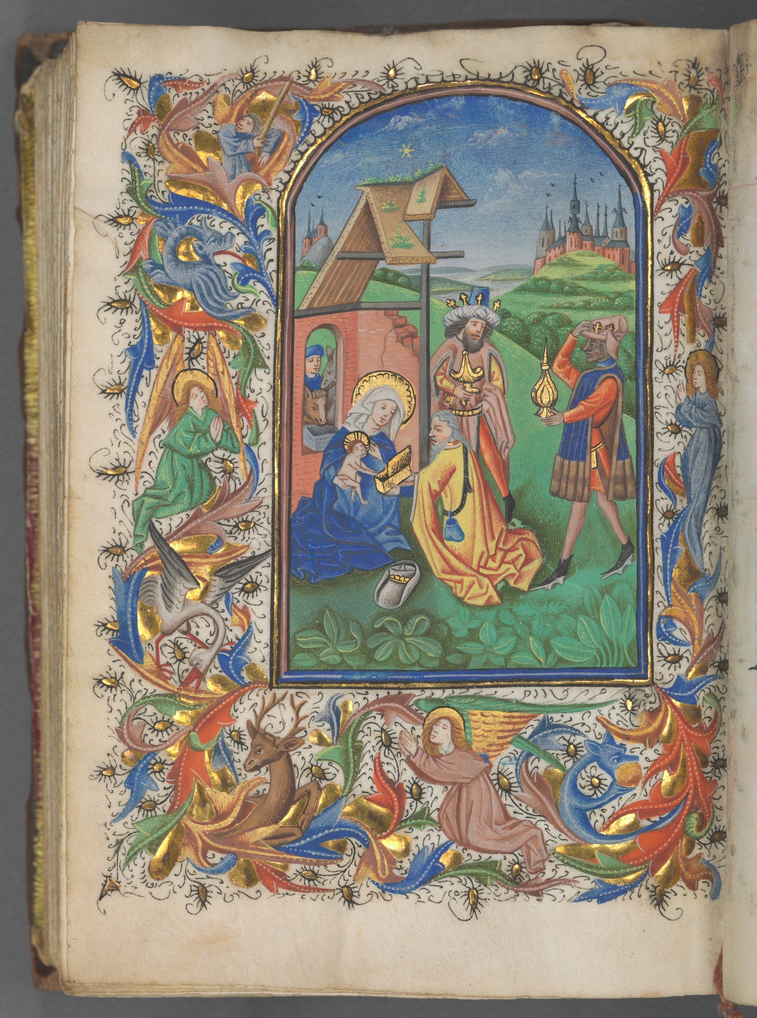 Book of Hours (Use of Utrecht): fol. 221v, Adoration of the Magi