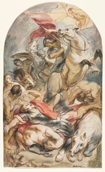 The Conversion of Saul with Horseman and Banner