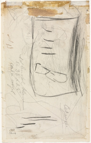 Sketch of Madame Cézanne (verso)
