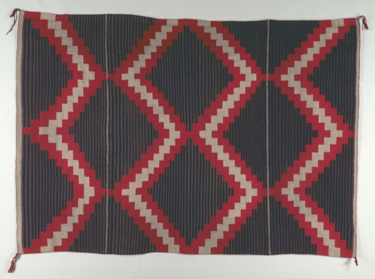 Hubbell Revival-style Rug with Moki (Moqui) Stripes