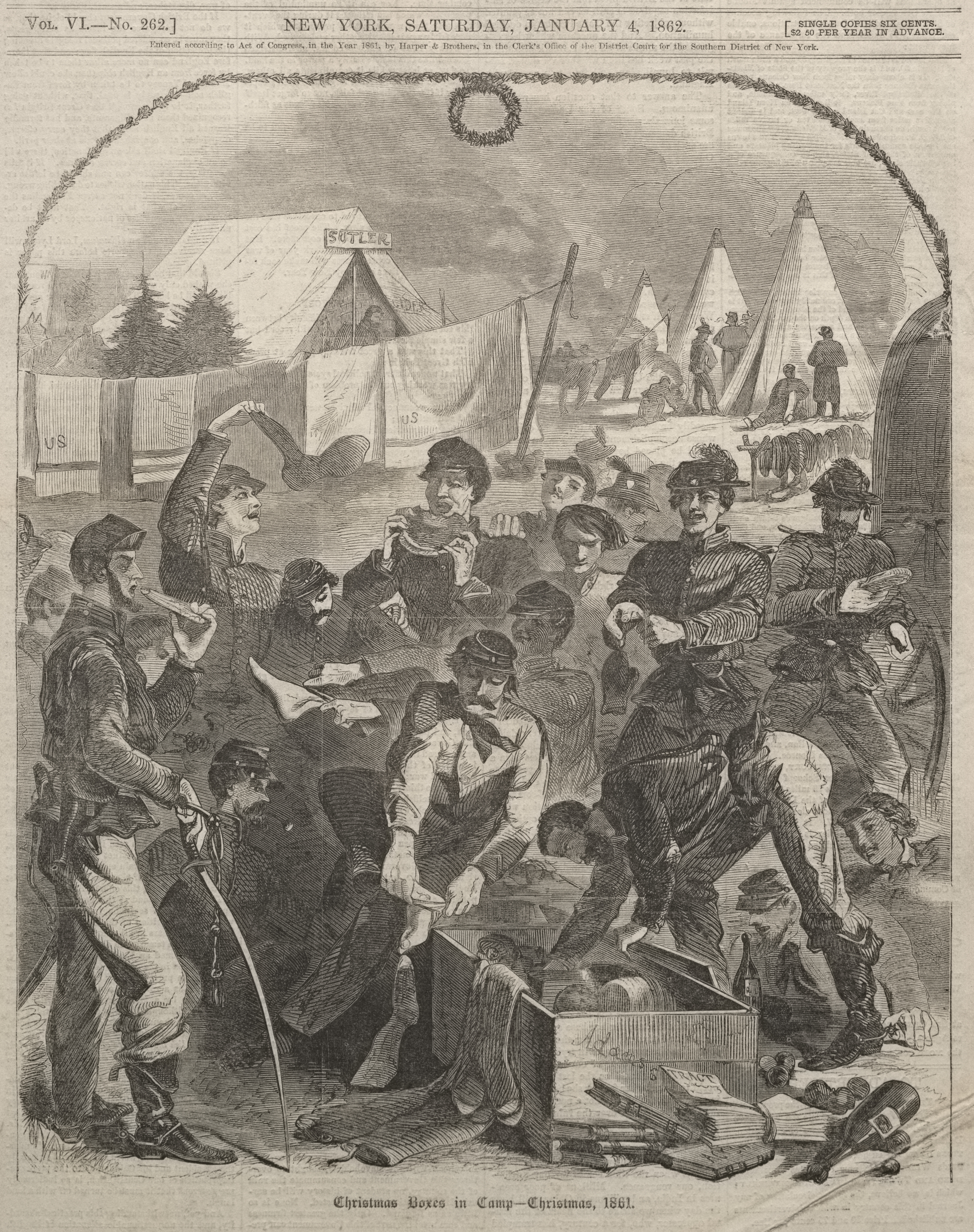 Christmas Boxes in Camp - Christmas, 1861