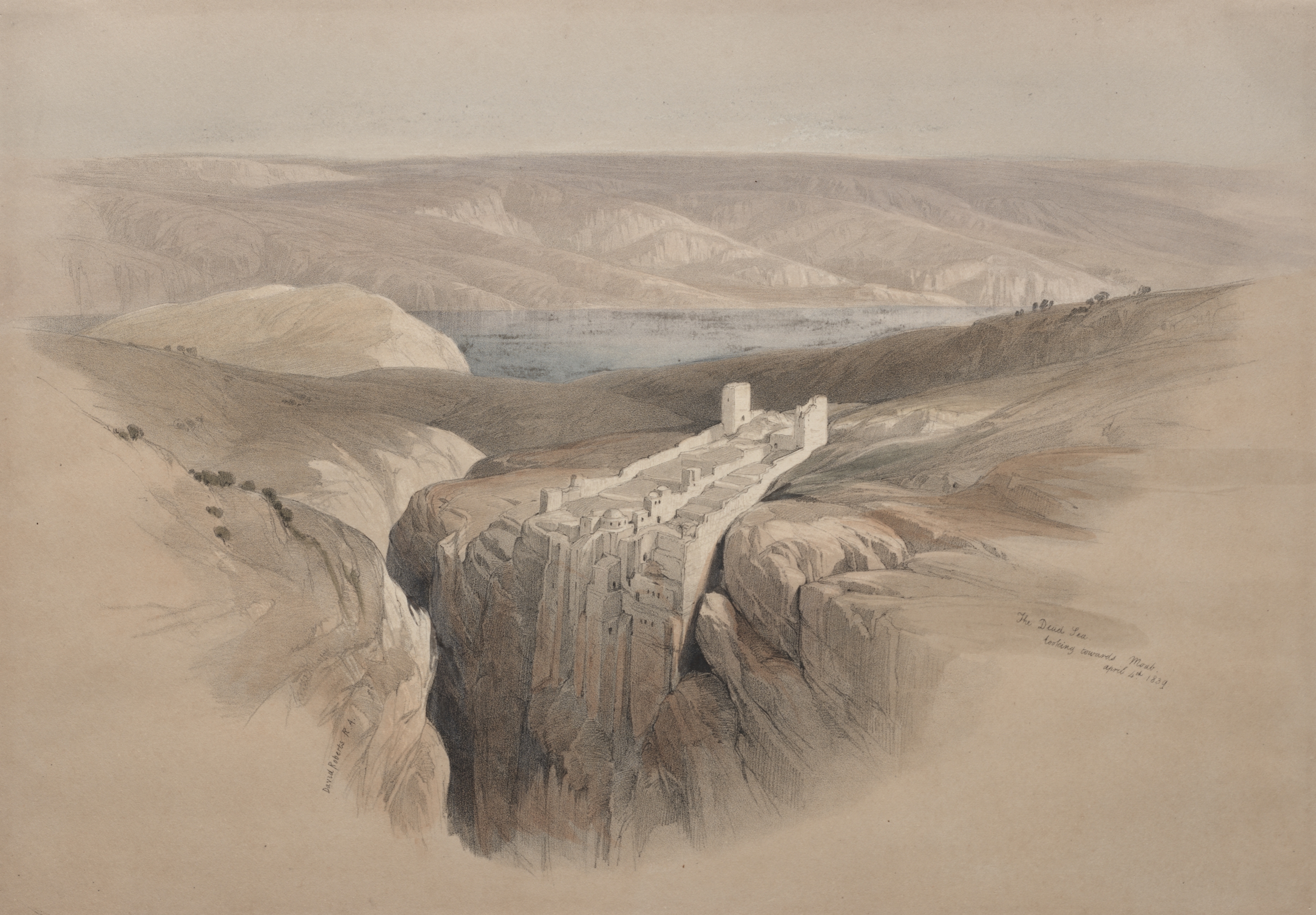 The Dead Sea Looking Towards Moab