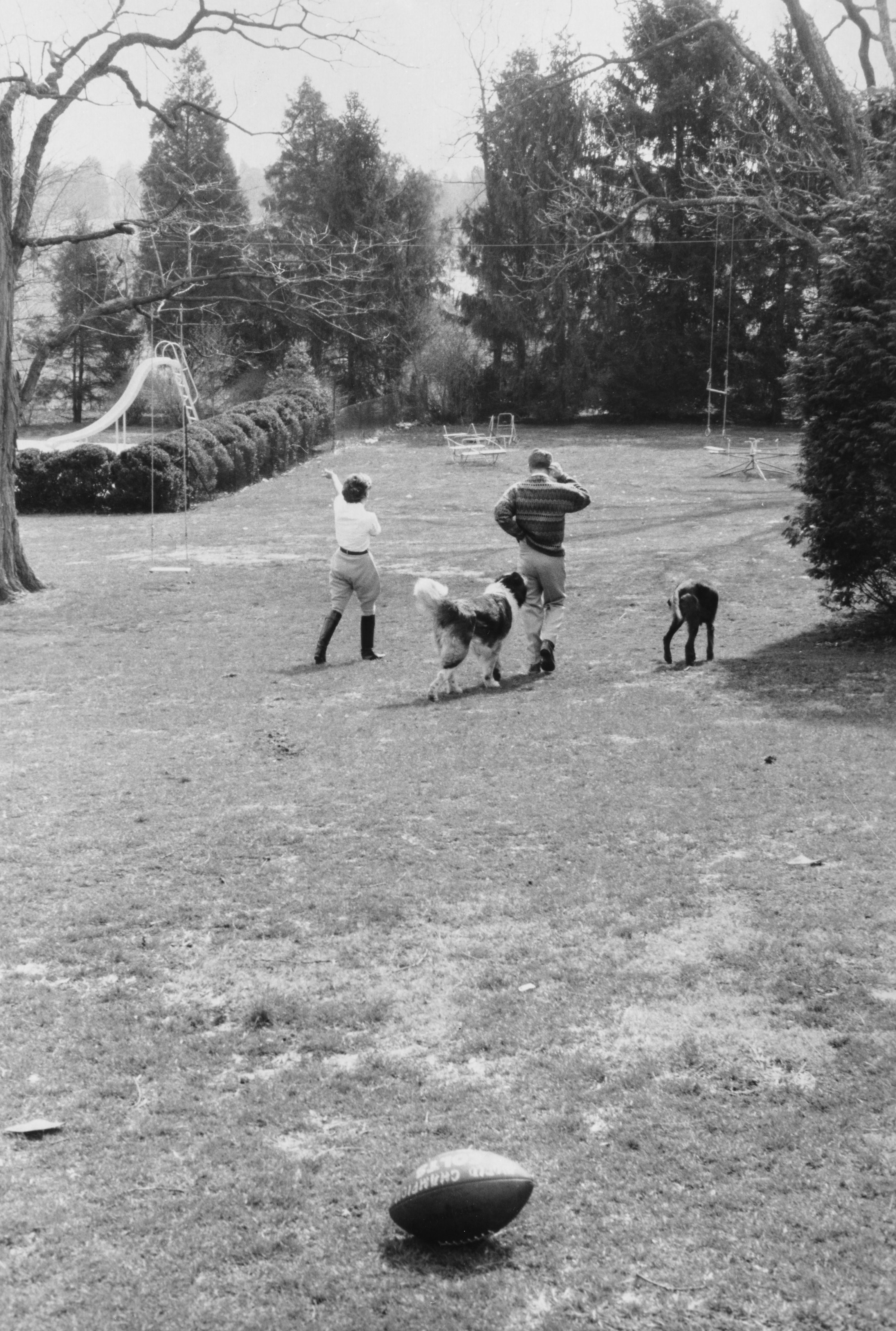 Robert F. Kennedy with His Wife and Dogs, Hyannis Port, Massachusetts