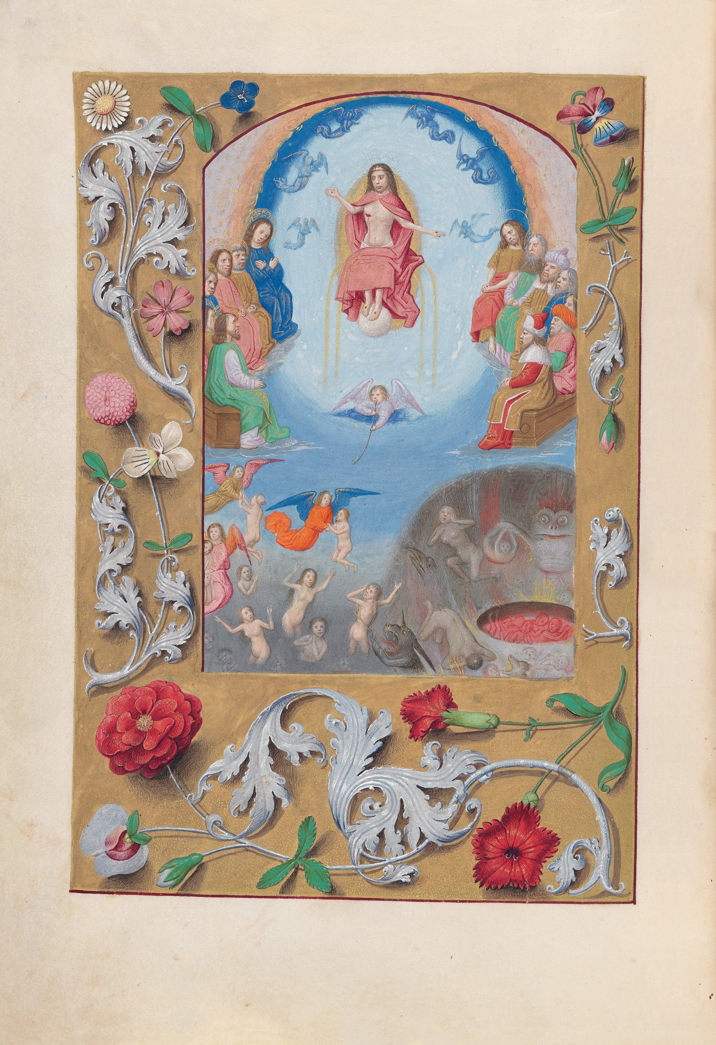 Hours of Queen Isabella the Catholic, Queen of Spain:  Fol. 199v, Last Judgment