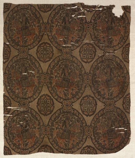 Fragment with Equestrian Falconer King