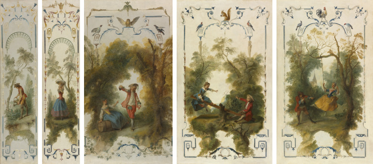 Wall Panels: The Gardener, Horticulture, The Vineyard, The See-Saw, The Swing