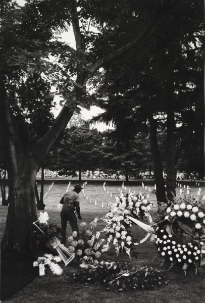 Memorial floral arrangements left at John Foster Dulles' burial service, Washington, D.C.