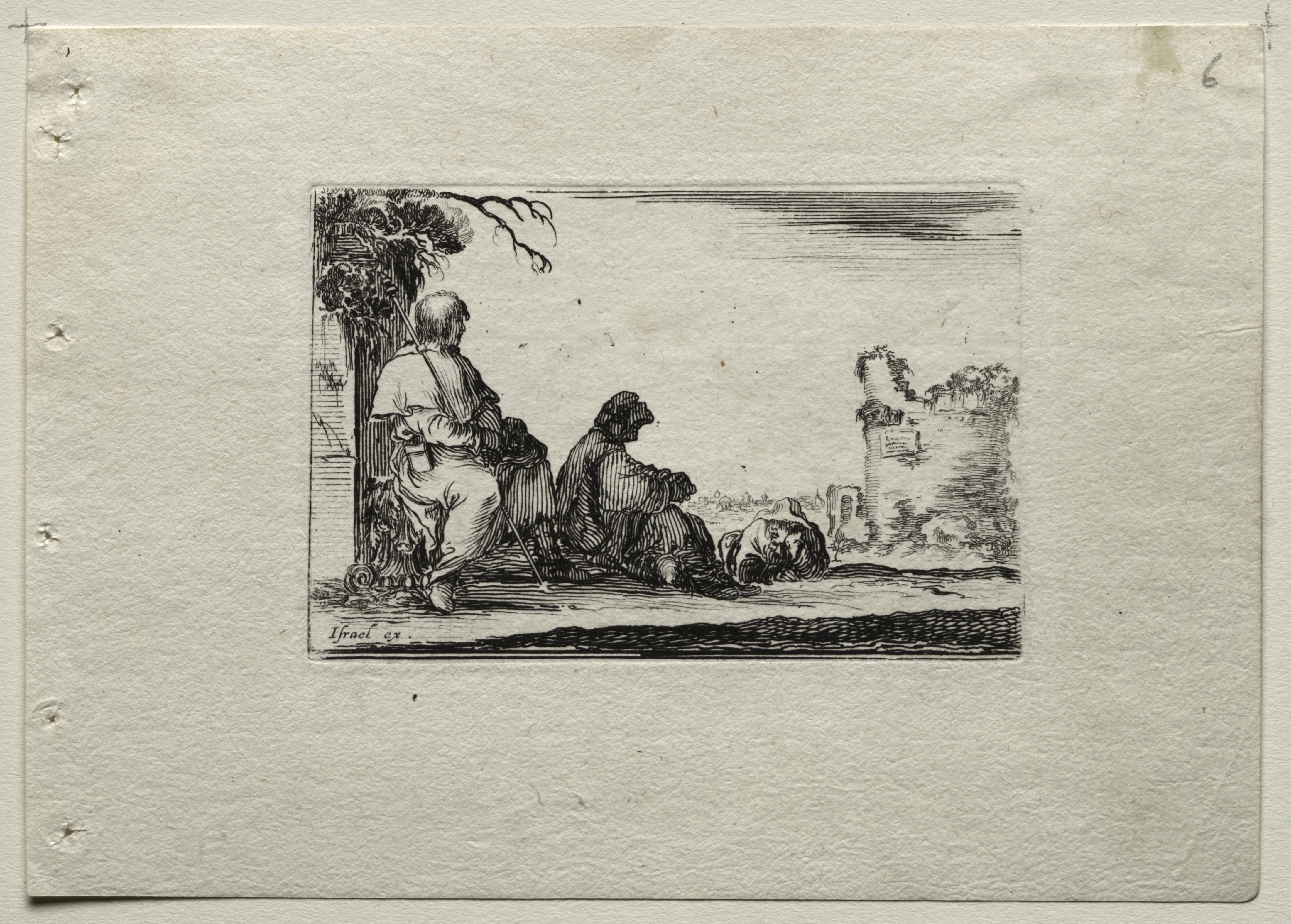Caprices:  Two Pilgrims Resting and a Peasant