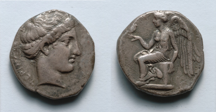 Stater: Head of Nymph (Obverse); Nike (Reverse)