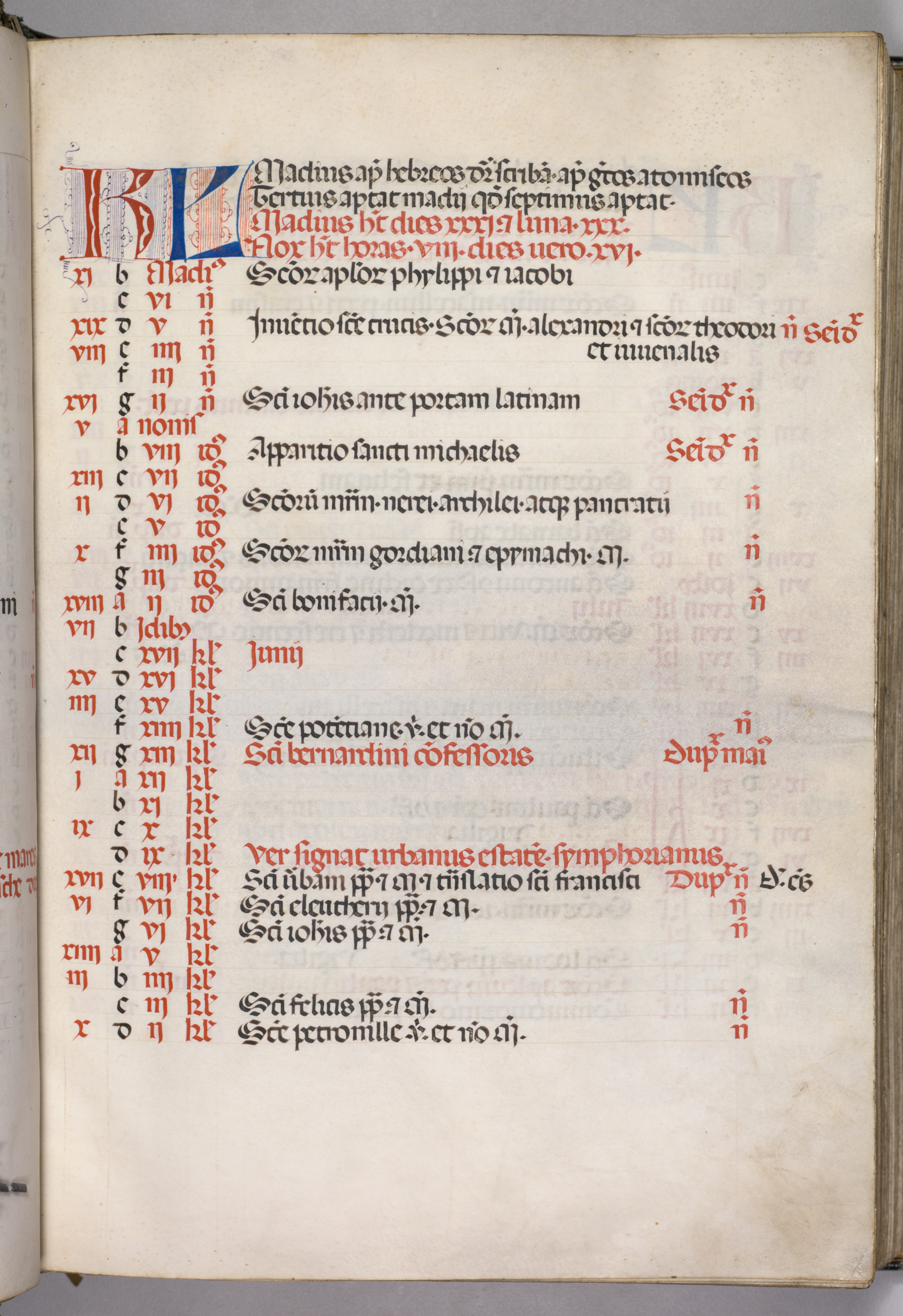 Missale: Fol. 5r: May Calendar Page
