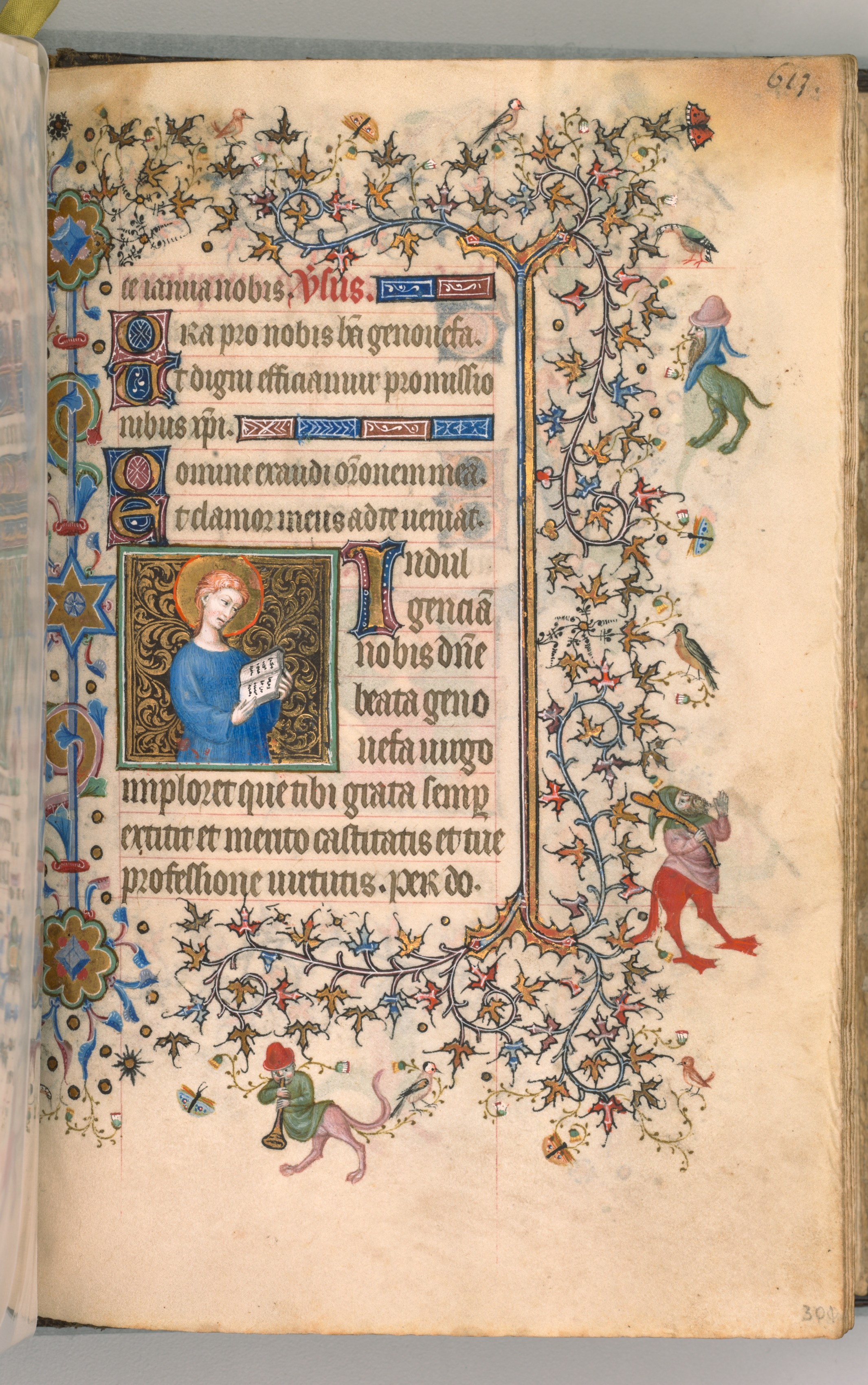 Hours of Charles the Noble, King of Navarre (1361-1425): fol. 301r, St. Geneviève