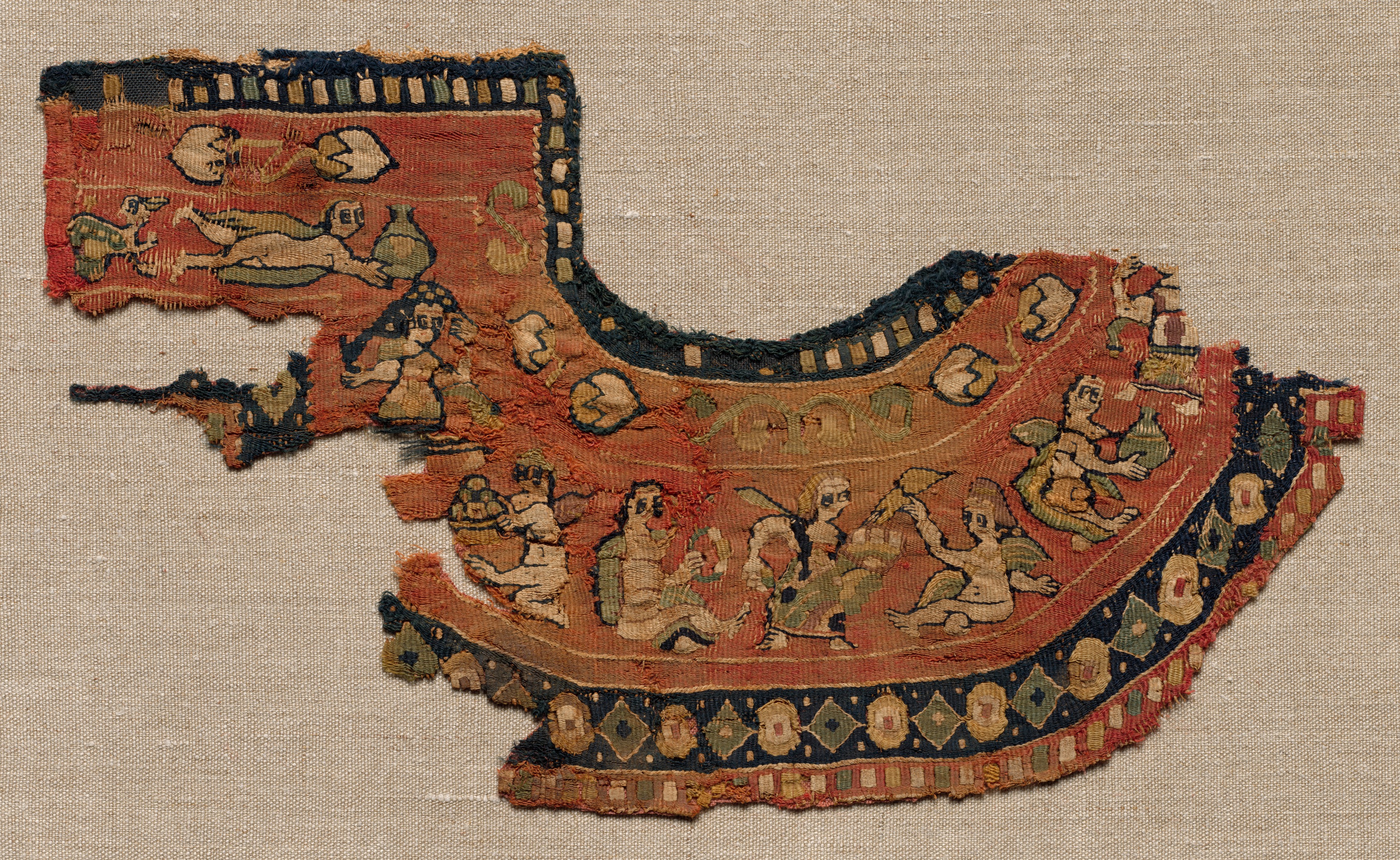 Fragment, Ornamental Neck Band from a Tunic
