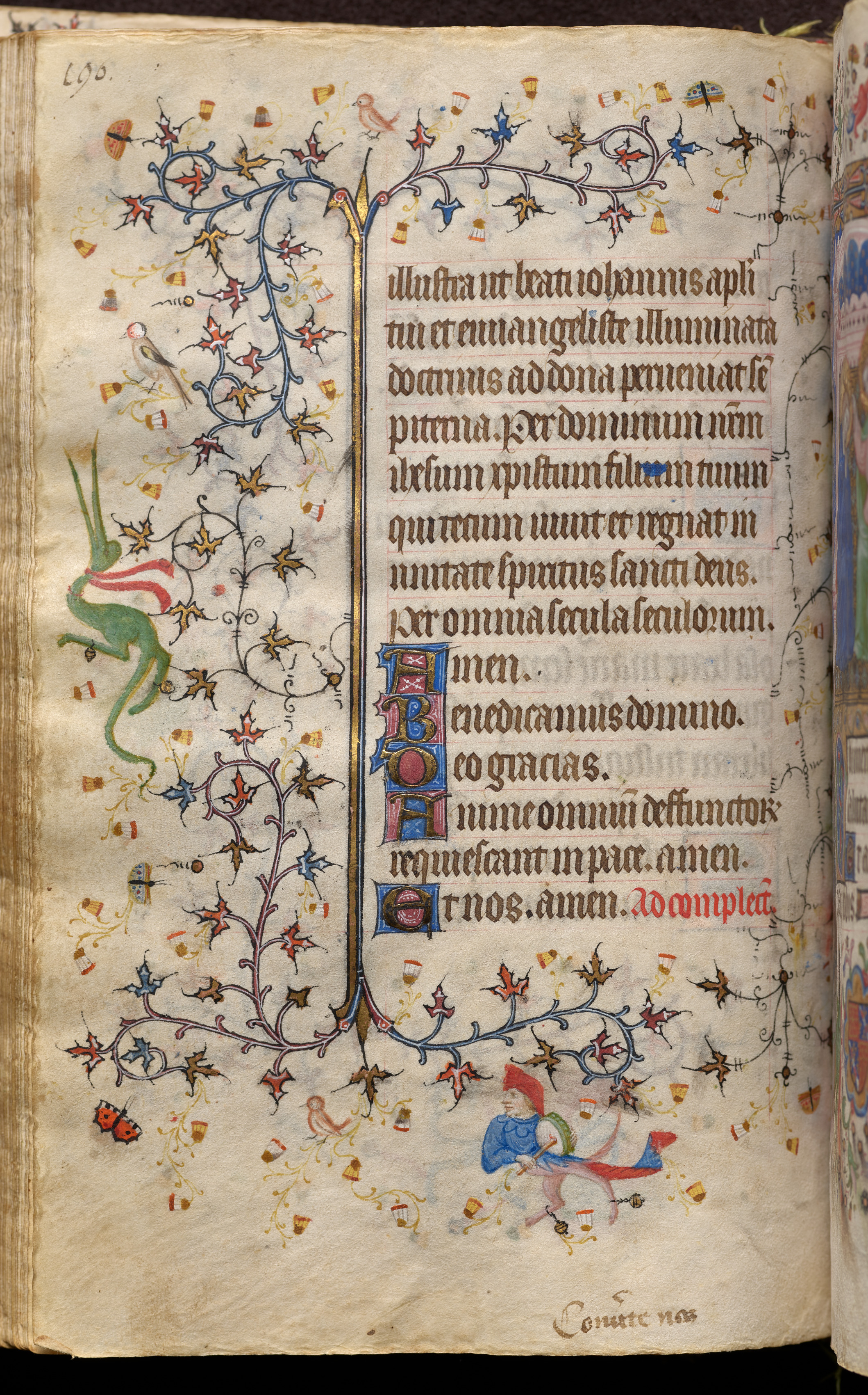 Hours of Charles the Noble, King of Navarre (1361-1425): fol. 95v, Text