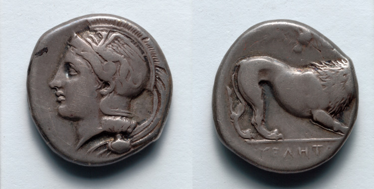 Stater: Head of Athena (obverse); Lion (reverse)