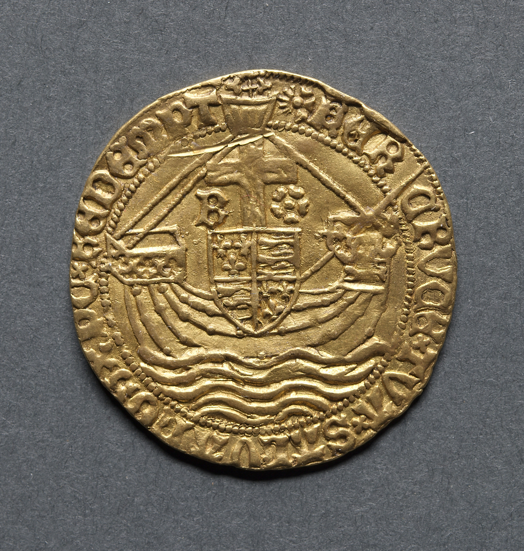 Angel: Ship with Shield of Arms and Cross (reverse)