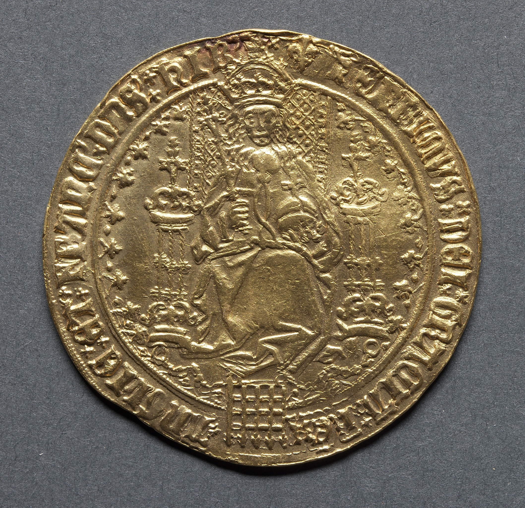 Sovereign: Henry VIII Enthroned (obverse)