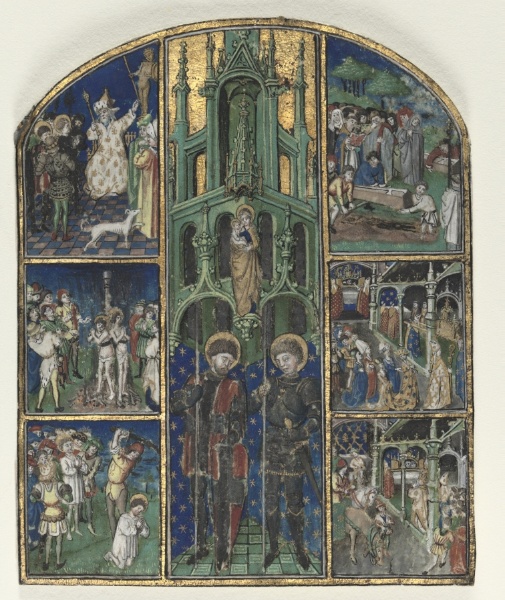 Leaf from the Hours of Duke Louis of Savoy: Saints Nereus and Achilleus