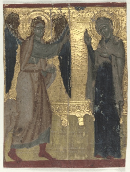 Miniature Excised from a Book of Hours: The Annunciation