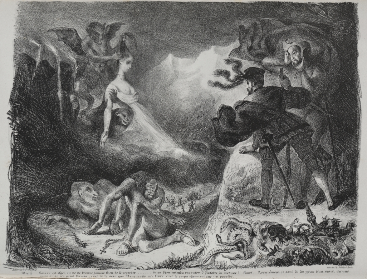 Illustrations for Faust: Marguerite's shadow appears to Faust
