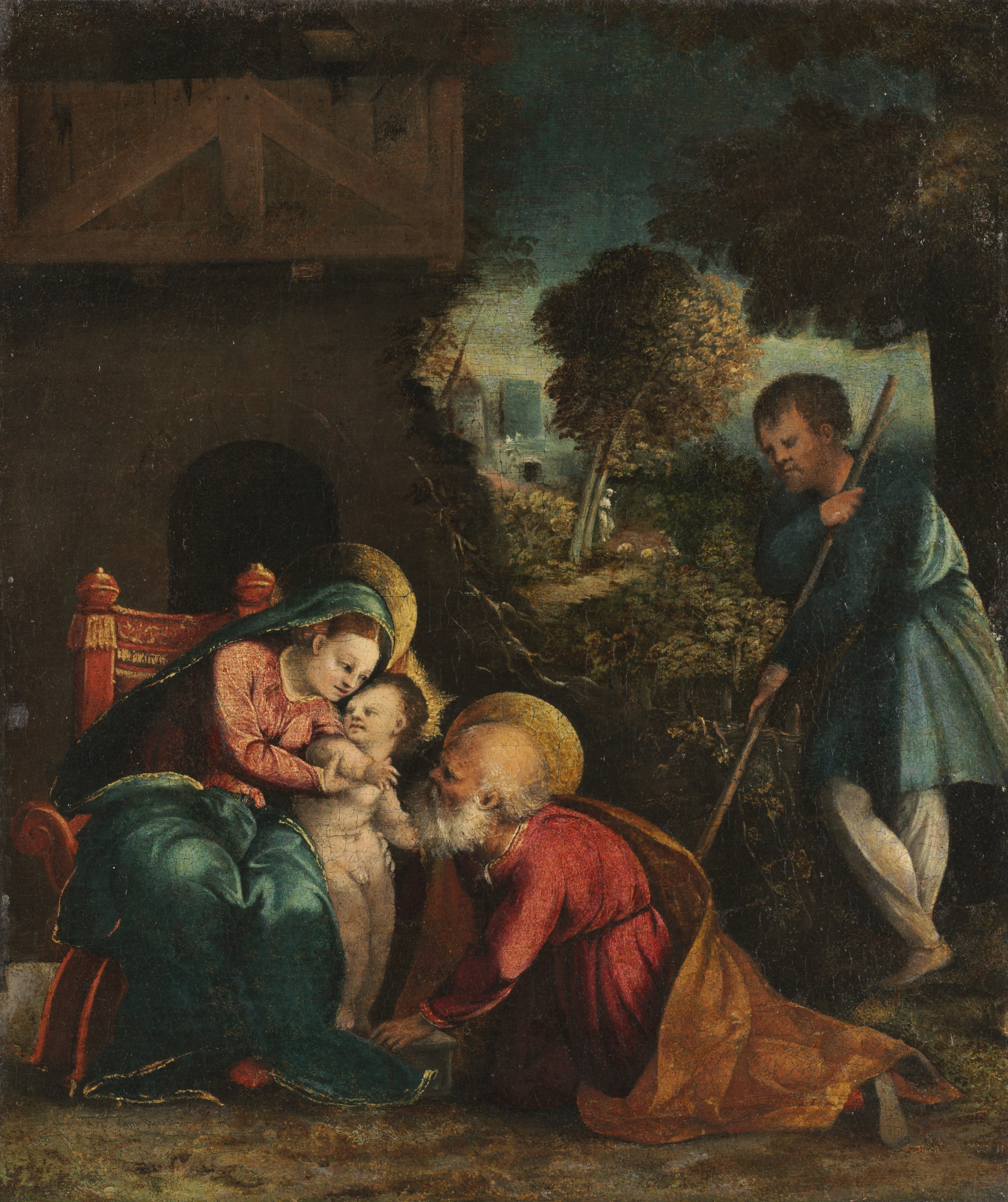 Holy Family with a Shepherd
