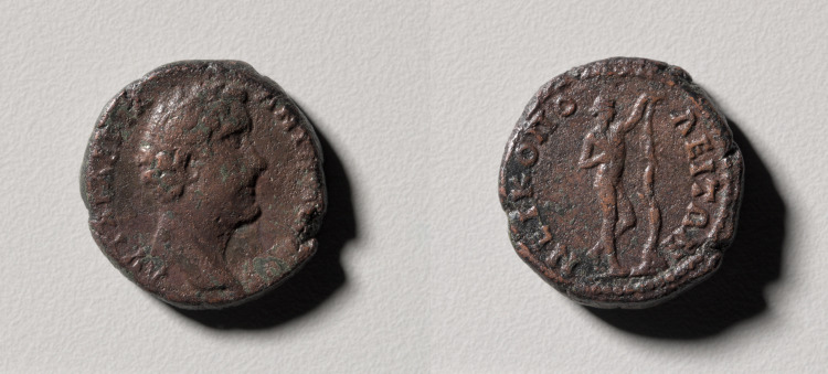 As: Head of Antoninus Pius (obverse); Apollo Sauroktonos (reverse)