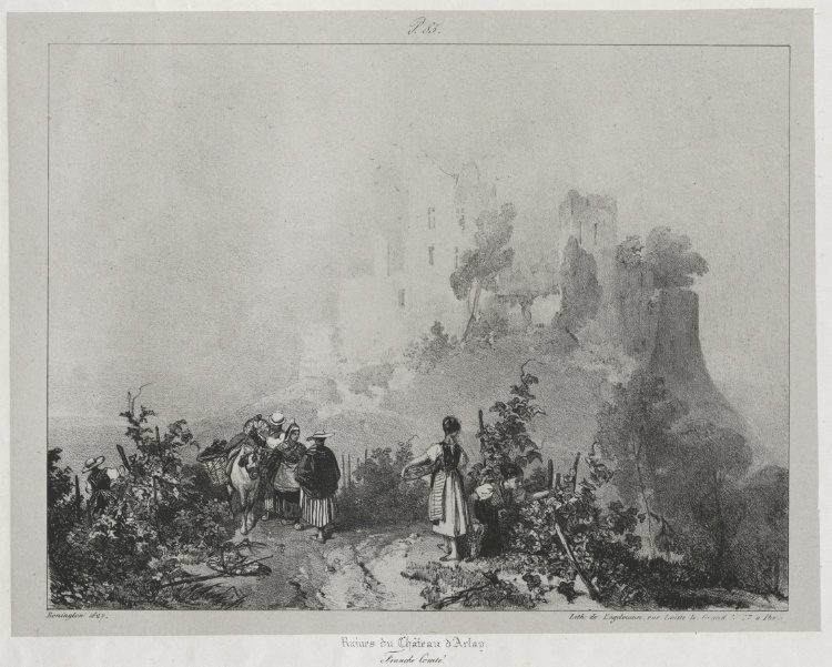 Voyages pittoresques et romantiques dans l'ancienne France,  Franche-Comté:  Ruines du château d'Arlay