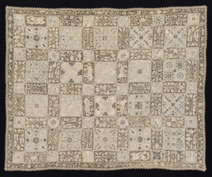 Cloth with Unicorns, Dragons, Other Animals, and Floral Patterns