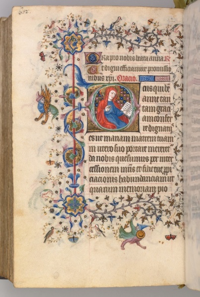 Hours of Charles the Noble, King of Navarre (1361-1425): fol. 295v, St. Anne