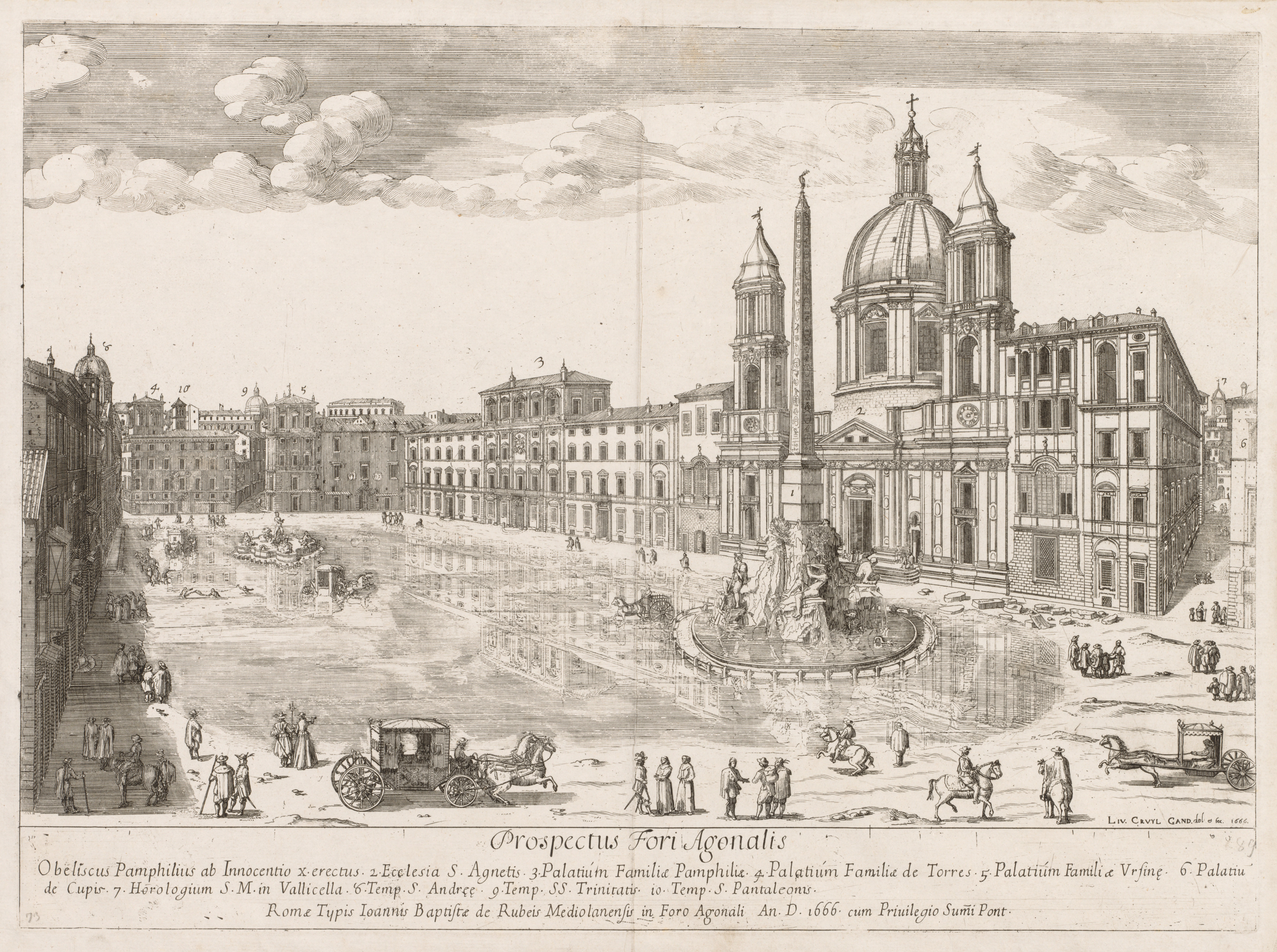 Piazza Navona from "Prospectus Locurum Urbis Romae Insign[ium]
