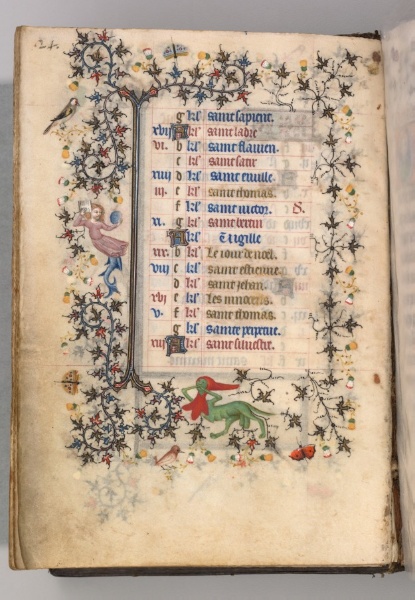 Hours of Charles the Noble, King of Navarre (1361-1425): fol. 12v, December