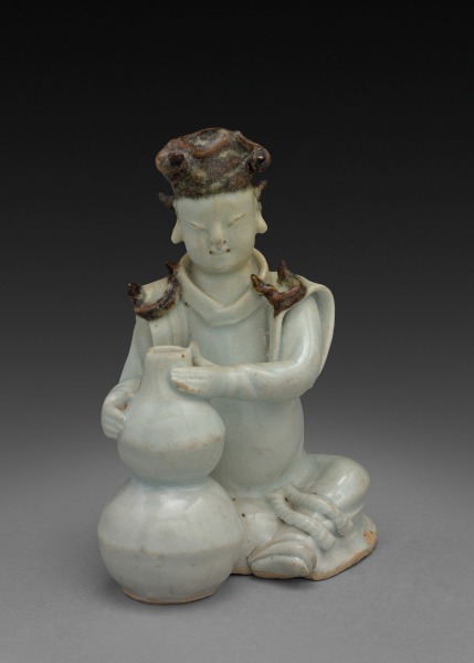 Potter Seated with Double Gourd Vase