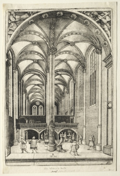 View in the interior of St. Catherine's chruch at Augsburg