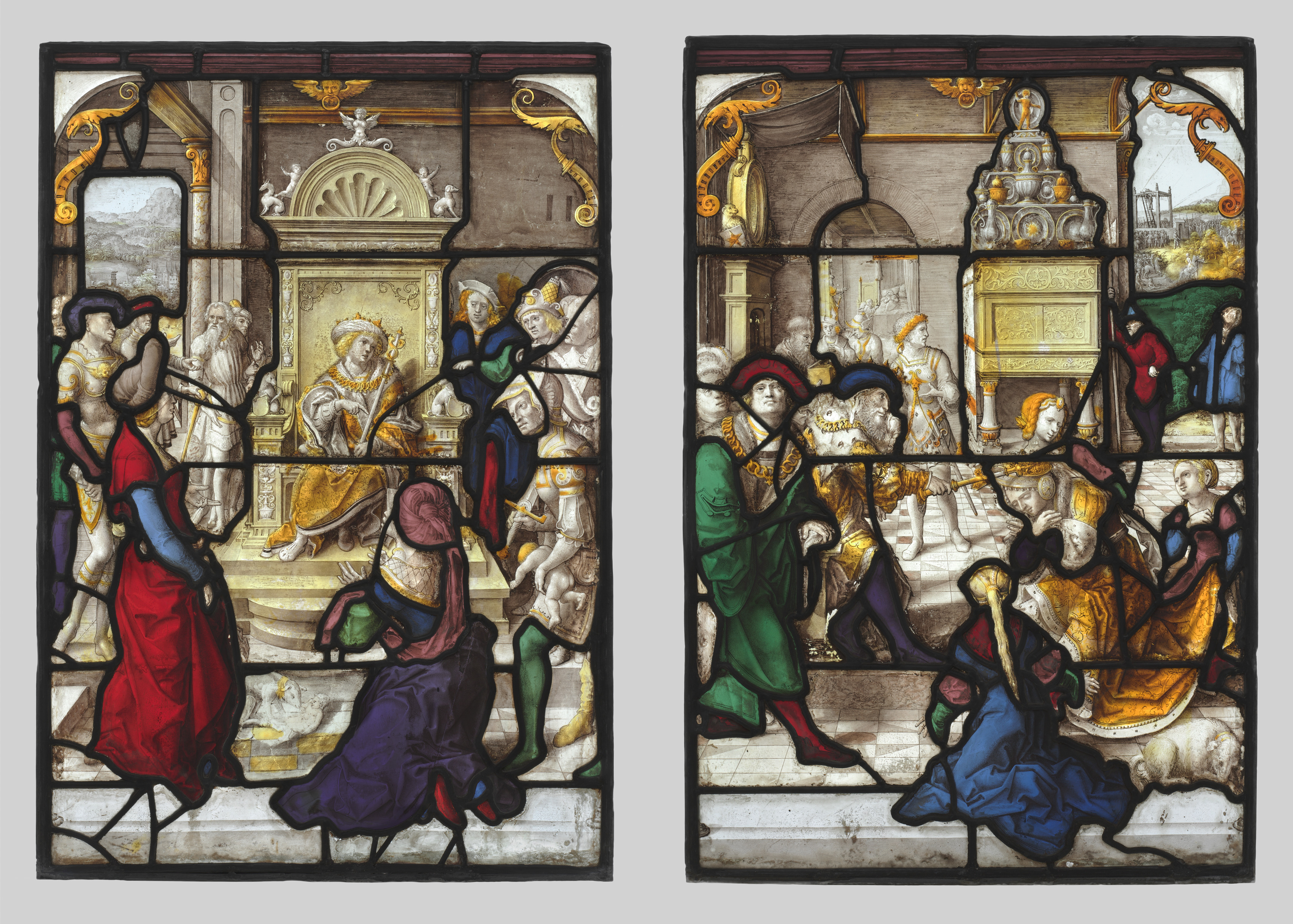 The Judgment of Solomon and Esther before Ahasuerus (pair)