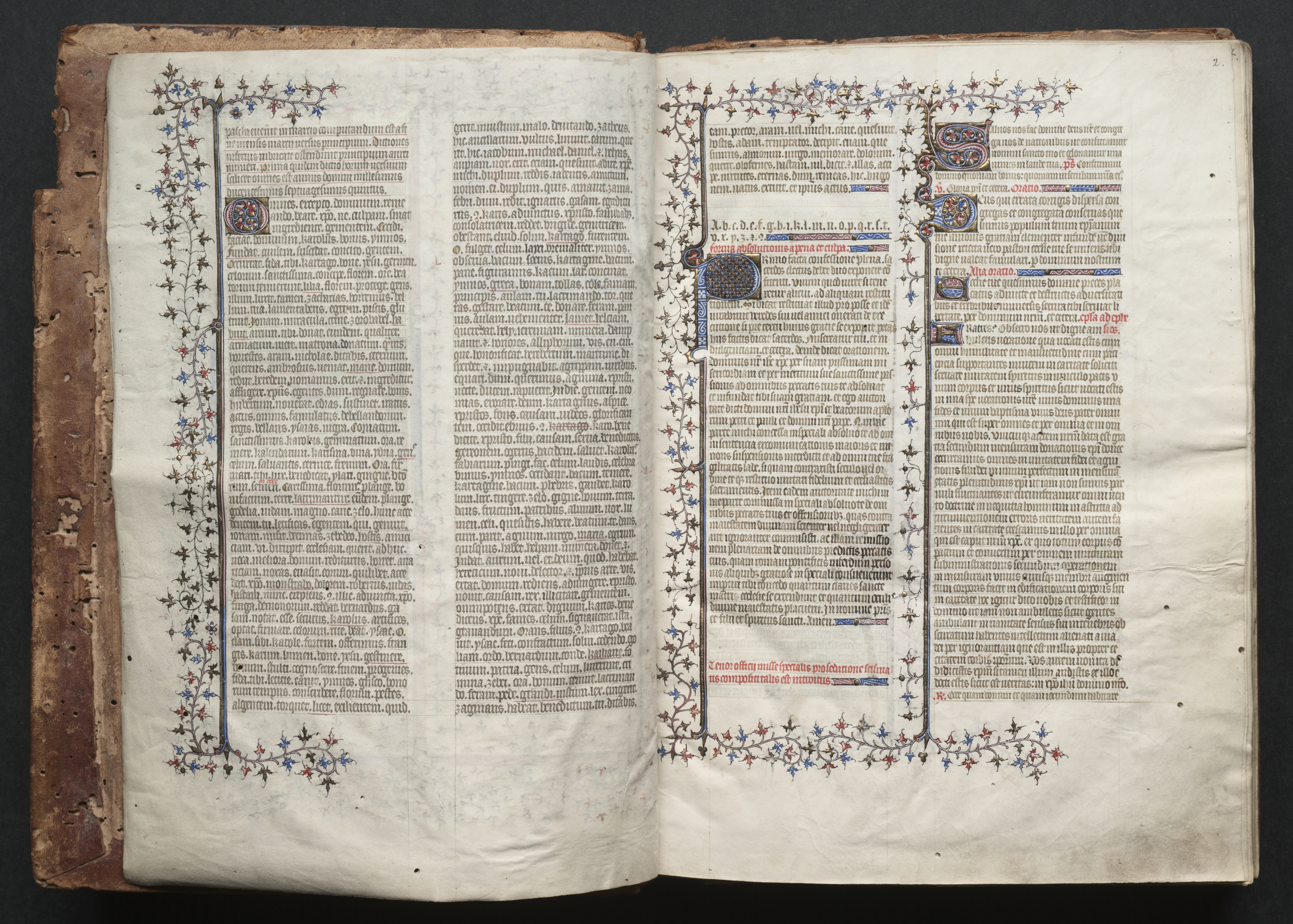 The Gotha Missal:  Fol. 2r, Text 