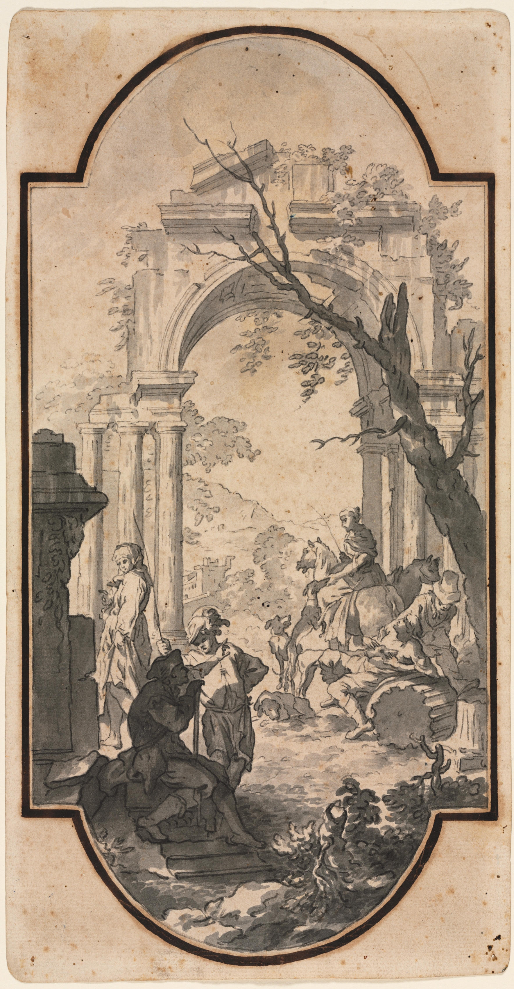 Triumphal Arch and Figures