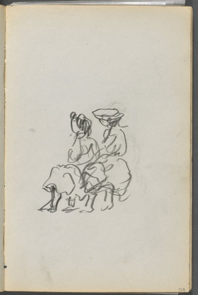 Sketchbook, The Dells, N° 127, page 119: Two Seated Figures 
