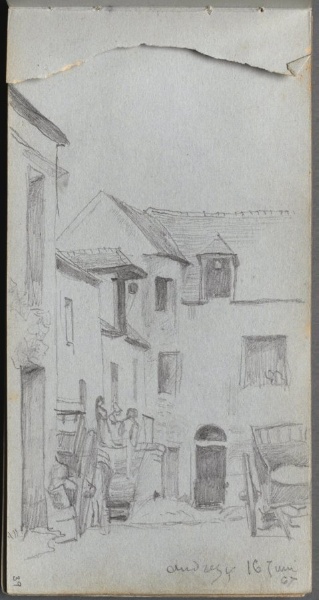 Sketchbook, page 39: Street Scene