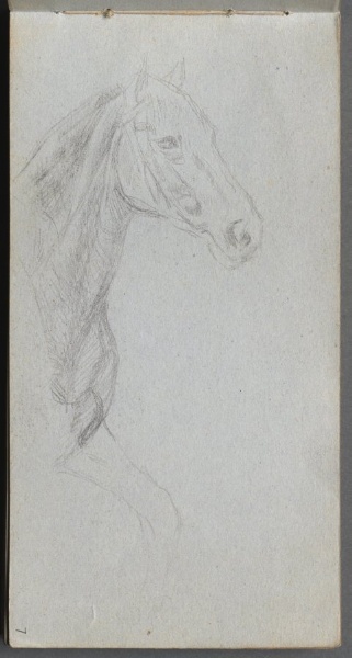 Sketchbook, page 07: Study of a Horse