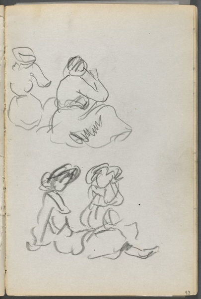Sketchbook, The Dells, N° 127, page 093: Seated Figures