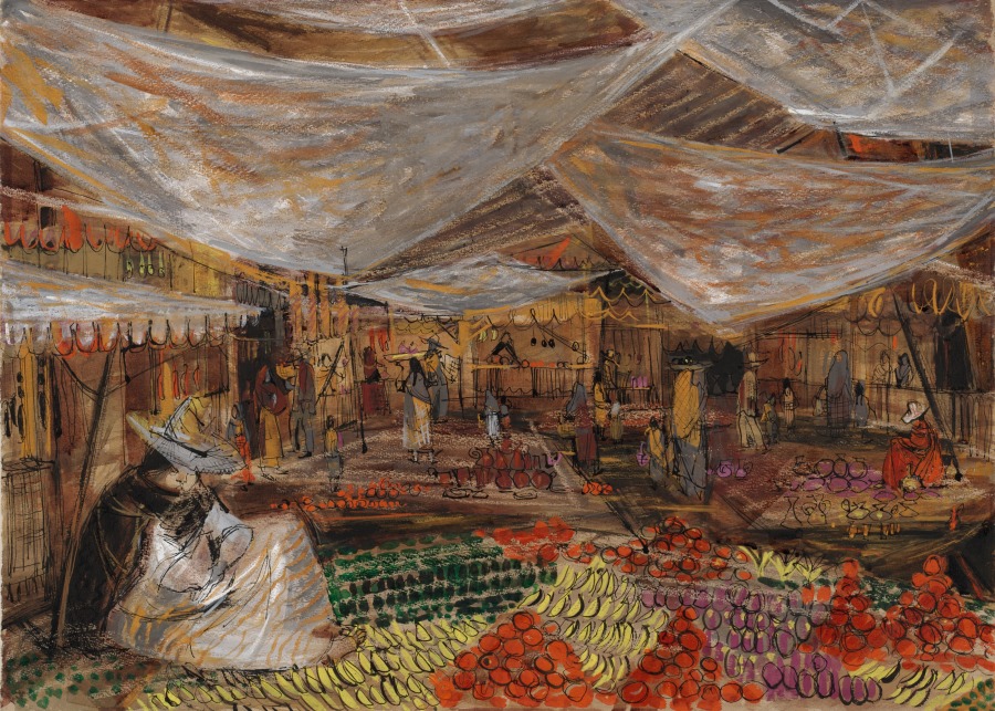 El Mercada de San Juan, Shirley G. Kravitz, 1953