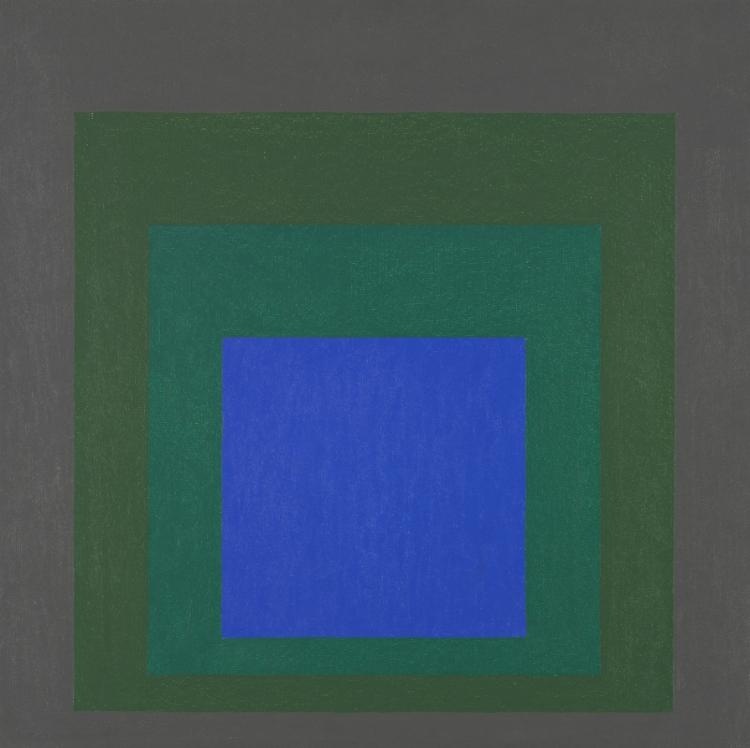 Study to Homage to the Square: "Star Blue"  